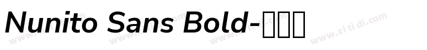 Nunito Sans Bold字体转换